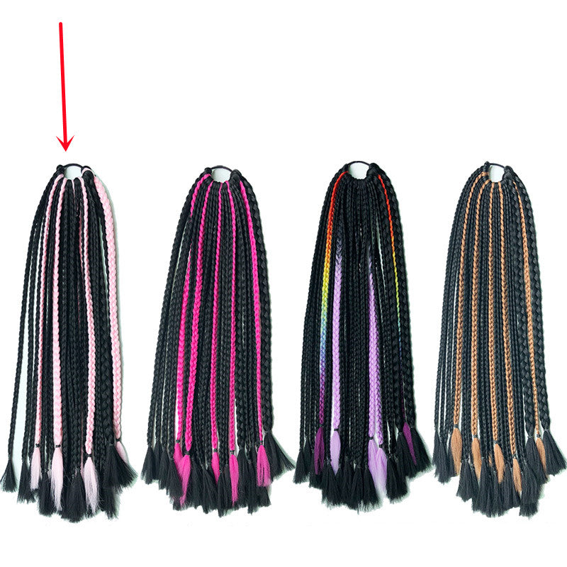 Female Braided Hair African Braids Hip Hop Colorful Wig