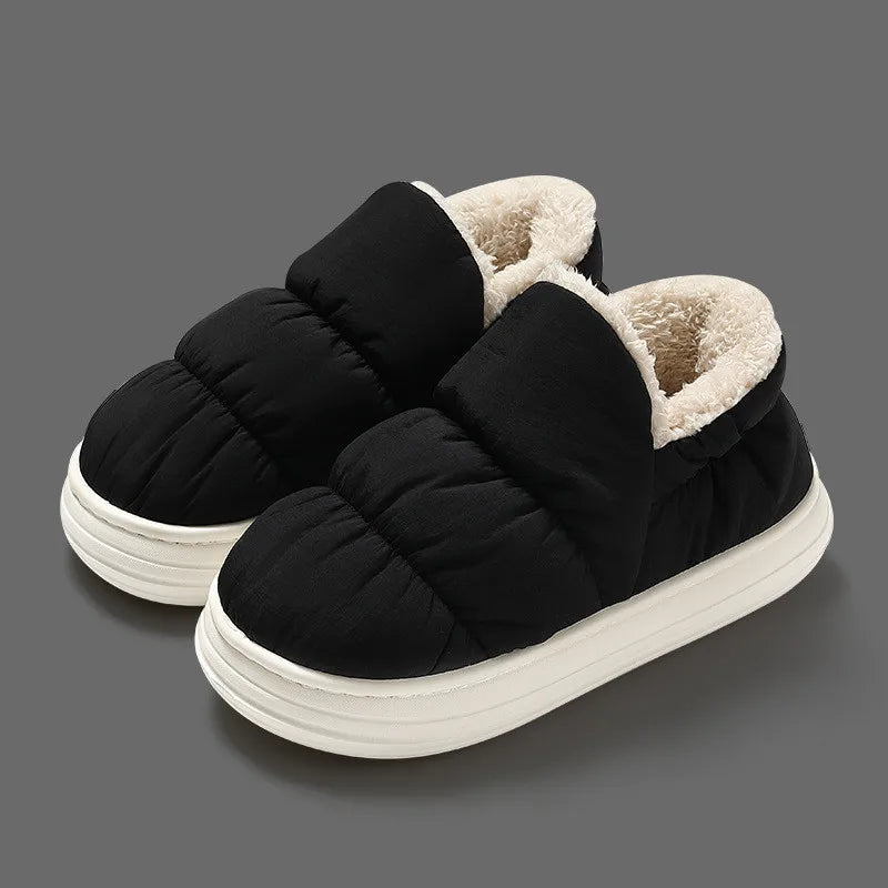 Thick Comfy Plush Unisex Flats Indoor Slippers