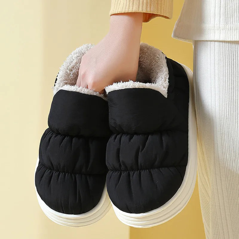Thick Comfy Plush Unisex Flats Indoor Slippers