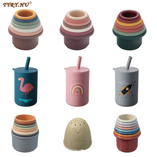 Baby Soft Building Blocks Stacking Cups