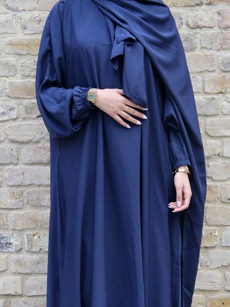 Abaya Long Dresses Women with Scarf